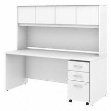 Bush Business Furniture Studio C 72W x 30D Office Desk with Hutch and Mobile File Cabinet - 72