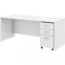 Bush Business Furniture Studio C 72W x 30D Office Desk with Mobile File Cabinet - 72