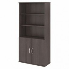 Bush Business Furniture Studio C 5 Shelf Bookcase with Doors - 36