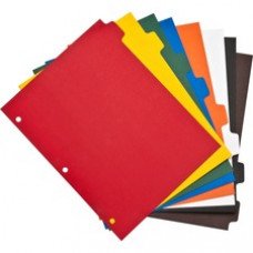 Business Source Plain Tab Color Polyethylene Index Dividers - Blank Tab(s) - 8 Tab(s)/Set - 8.5