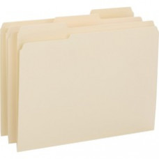 Business Source 1/3-cut 1-ply Tab File Folders - Letter - 8 1/2" x 11" Sheet Size - 3/4" Expansion - 1/3 Tab Cut - Assorted Position Tab Location - 14 pt. Folder Thickness - Manila - Recycled - 50 / Box