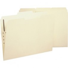 Business Source 1/3 Tab Cut Letter Recycled Fastener Folder - 8 1/2
