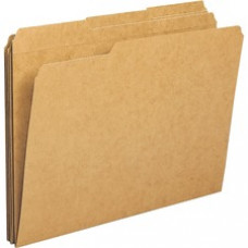 Business Source 1/3 Tab Cut Letter Recycled Classification Folder - 8 1/2
