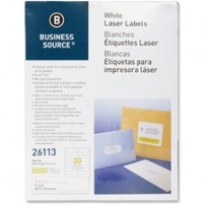 Business Source Bright White Premium-quality Address Labels - Permanent Adhesive - 1