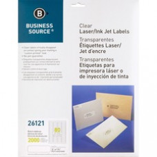 Business Source Clear Return Address Laser Labels - Permanent Adhesive - 1/2