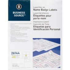Business Source Laser/Inkjet Name Badge Labels - 2 1/3