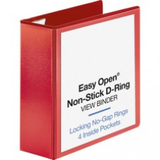 Business Source Red D-ring Binder - 4