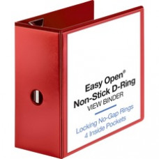 Business Source Red D-ring Binder - 5