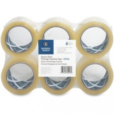 Business Source Heavy-duty Packaging/Sealing Tape - 1.88 Width x 110 yd Length - 3" Core - 1.60 mil - Tear Resistant, Split Resistant - 6 / Pack - Clear
