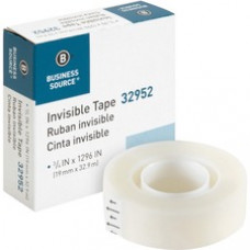 Business Source Invisible Tape Dispenser Refill Roll - 0.75