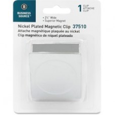 Business Source Nickel Plated Magnetic Clips - 2.3