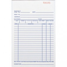Business Source All-purpose Carbonless Triplicate Forms - 50 Sheet(s) - 3 Part - Carbonless Copy - 5 1/2