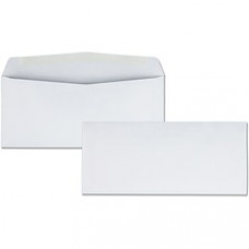 Business Source No. 10 White Business Envelopes - Commercial - #10 - 9 1/2" Width x 4 1/8" Length - 24 lb - Gummed - Wove - 500 / Box - White