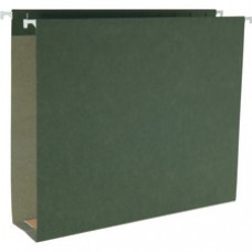 Business Source Hanging Box Bottom File Folders - Letter - 8 1/2" x 11" Sheet Size - 2" Expansion - 1/5 Tab Cut - Standard Green - Recycled - 25 / Box