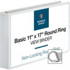 Business Source Tabloid-size Round Ring Reference Binder - 2