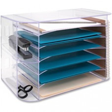 Business Source 6-tray Jumbo Desk Sorter - 3 Pocket(s) - 6 Compartment(s) - 12.3