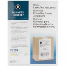 Business Source Bright White Premium-quality Internet Shipping Labels - Permanent Adhesive - 5 1/2