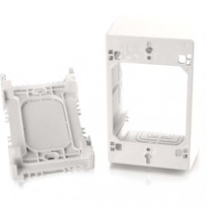 C2G Wiremold Uniduct Single Gang Extra Deep Junction Box - White - 1-gang - White - TAA Compliant