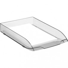 CEP Ice Desk Accessories Stackable Letter Tray - Desktop - Black - Polystyrene - 1 Each