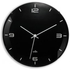 Orium Eleganta Wall Clock - Analog - Quartz - Black Main Dial - Black/Plastic Case