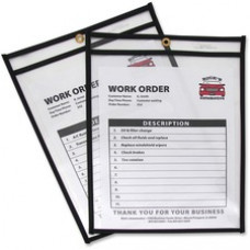 C-Line Shop Ticket Holders, Stitched - Both Sides Clear, 9 x 12, 25/BX, 46912