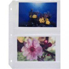 C-Line 35mm Ring Binder Photo Storage Pages - 4 x 6 - Clear, Side Loading, 11-1/4 x 8-1/8, 50/BX, 52564