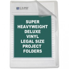 C-Line Deluxe Vinyl Project Folders - Legal Size, Non-glare, 14 x 8-1/2, 50/BX, 62139