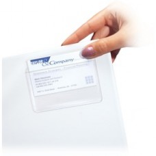 C-Line Self-Adhesive Business Card Holders - Top loading, Peel & Stick, 2 x 3-1/2, 10/PK, 70257
