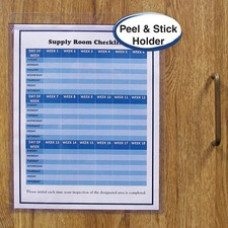 C-Line Self-Adhesive Poly Shop Ticket Holders, Welded - 9 x 12, Peel & Stick, 50/BX, 70912