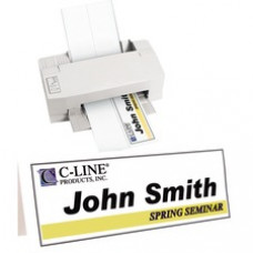C-Line Scored Name Tent Cardstock for Laser/Inkjet Printers - Large Size, White, 8-1/2 x 11, 50/BX, 87517