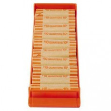 ControlTek Coin Trays for Quarters - Stackable - 1 x Coin Tray10 Coin Compartment(s) - Orange - Plastic