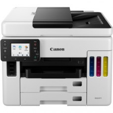 Canon MAXIFY GX7021 Wireless Inkjet Multifunction Printer - Color - White - Copier/Fax/Printer/Scanner - Color Scanner - Color Fax - Ethernet Ethernet - Wireless LAN - USB - 1 Each - For Plain Paper Print