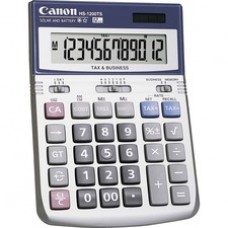 Canon HS-1200TS 12-Digit Angled Display Calculator - 12 Digits - LCD - Battery/Solar Powered - 1.4