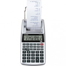 Canon P1DHV3 Compact Printing Calculator - Sign Change, Built-in Memory, Item Count, Clock, Calendar - 12 Digits - 1.6