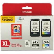 Canon PG-245 / CL-246 Original Extra Large Yield Inkjet Ink Cartridge - Combo Pack - Multicolor - 1 Each - Inkjet - Extra Large Yield - 1 Each