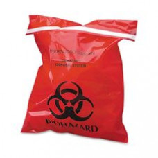 CareTek Stick-On Biohazard Infectious Red Waste Bags - 9