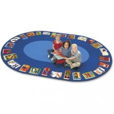 Carpets for Kids Reading By The Book Oval Area Rug - Area Rug - 11.67 ft Length x 99