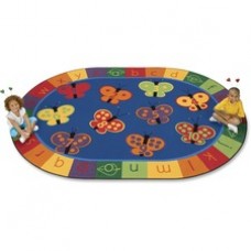 Carpets for Kids 123 ABC Butterfly Fun Oval Rug - 65
