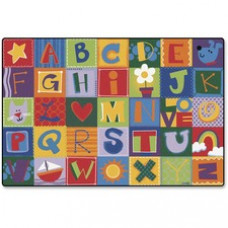 Carpets for Kids Toddler Alphabet Blocks Rug - 12 ft Length x 96