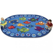 Carpets for Kids Fishing For Literacy Oval Rug - 25.83 ft Length x 65