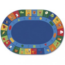 Carpets for Kids Learning Blocks Oval Seating Rug - 11.67 ft Length x 99