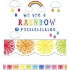 Carson Dellosa Education Rainbow Message Bulletin Board Set - Skill Learning: Patterning, Motivation, Coordination - 67 / Set