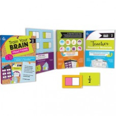 Carson Dellosa Education Train Your Brain Fractions Classroom Kit - Classroom Activities, Modeling, Fun and Learning - Recommended For 8 Year - 11 Year - 1.10
