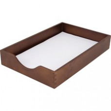 Carver Walnut Finish Solid Wood Desk Trays - Desktop - Walnut - Oak - 1Each