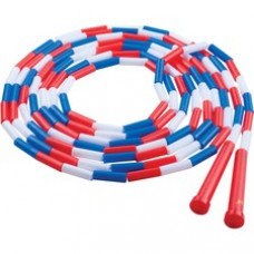 Champion Sports Plastic Segmented Jump Rope - 16 ft Length - Assorted, White, Red, Blue - Plastic