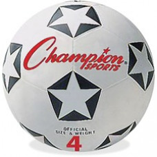 Champion Sports Size 4 Soccer Ball - Size 4 - White, Black, Red - 1  Each