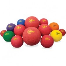 Champion Sports Multi-Size Playground Ball Set - Assorted, Blue, Red - Nylon