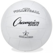 Champion Sports Official Size Volleyball - Official - Nylon, Rubber - White - 1  Each