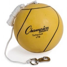 Champion Sports Heavy-duty White Tether Ball - Yellow - Rubber, Nylon
