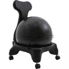 Champion Sports FitPro Ball Chair - Plastic Frame - Four-legged Base - Black - 1 Each